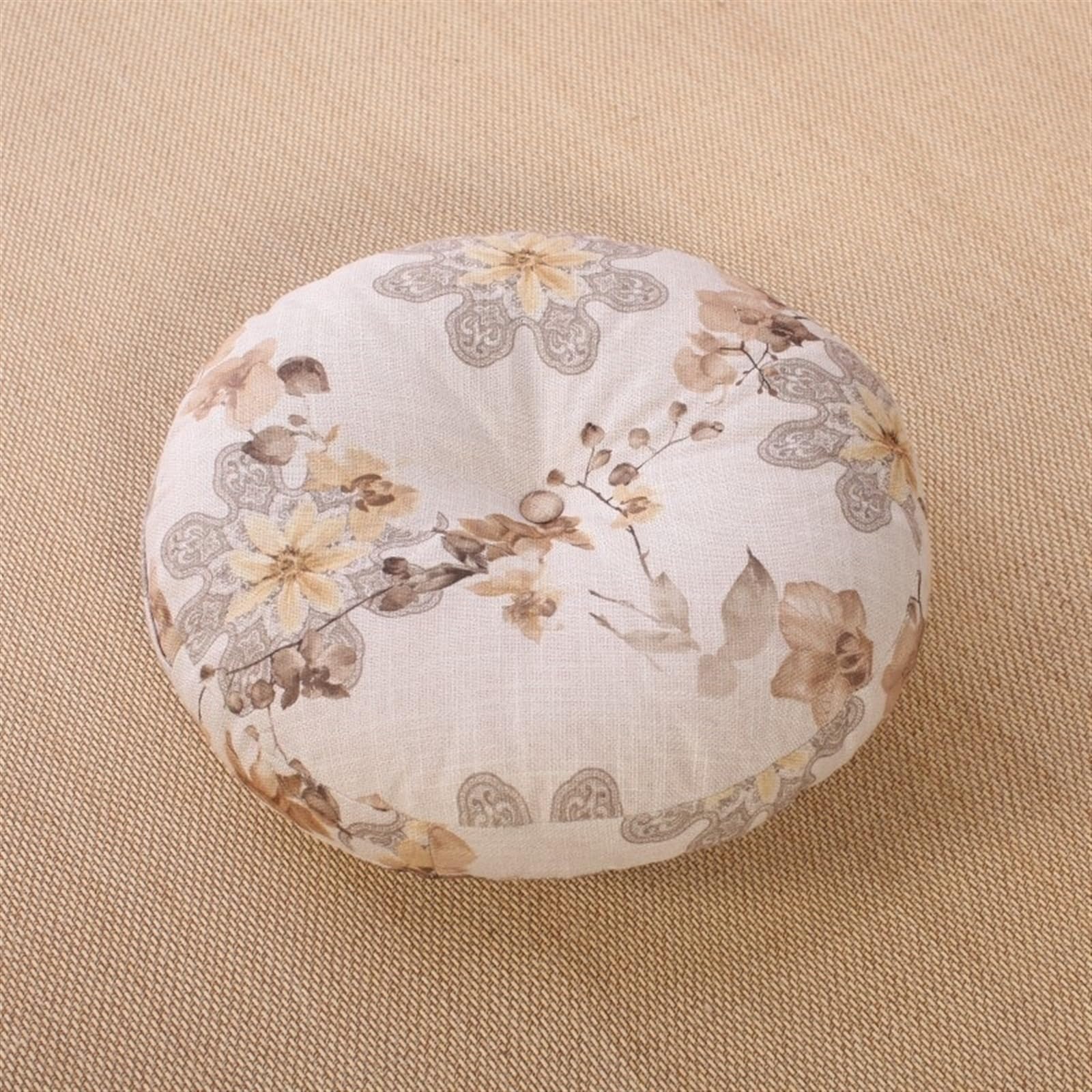 Rundes Bodenkissen für Wohnzimmer, verdickt, abnehmbar, waschbar, Meditations-Yoga-Kissen, weicher Stoff, Futon-Kissen, vielseitiger Bodensitz, 50 x 50 x 13 cm