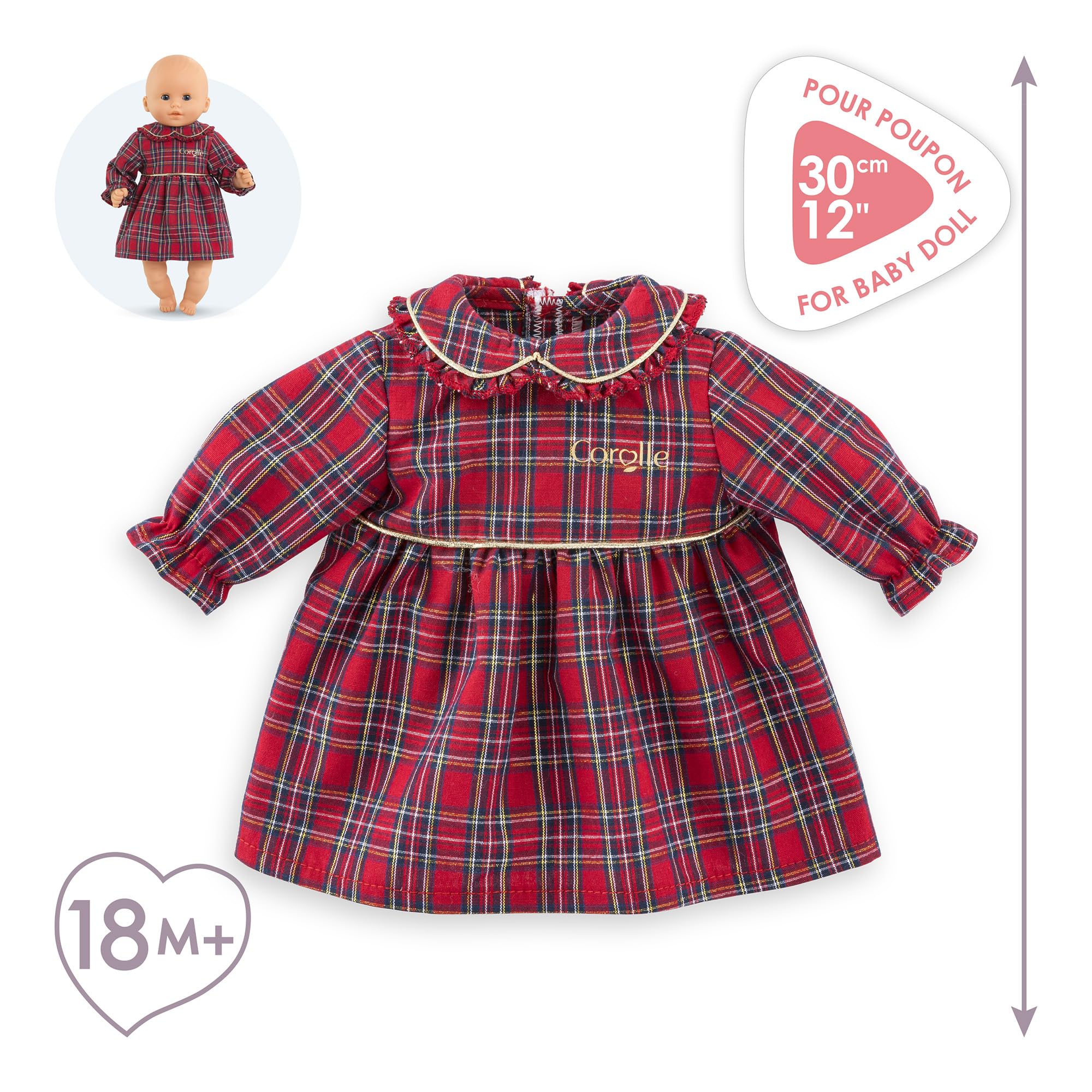 Corolle - Sukienka, Corolle na imprezę, ubranie, dla lalki 30cm, od 18 miesięcy, 9000111100