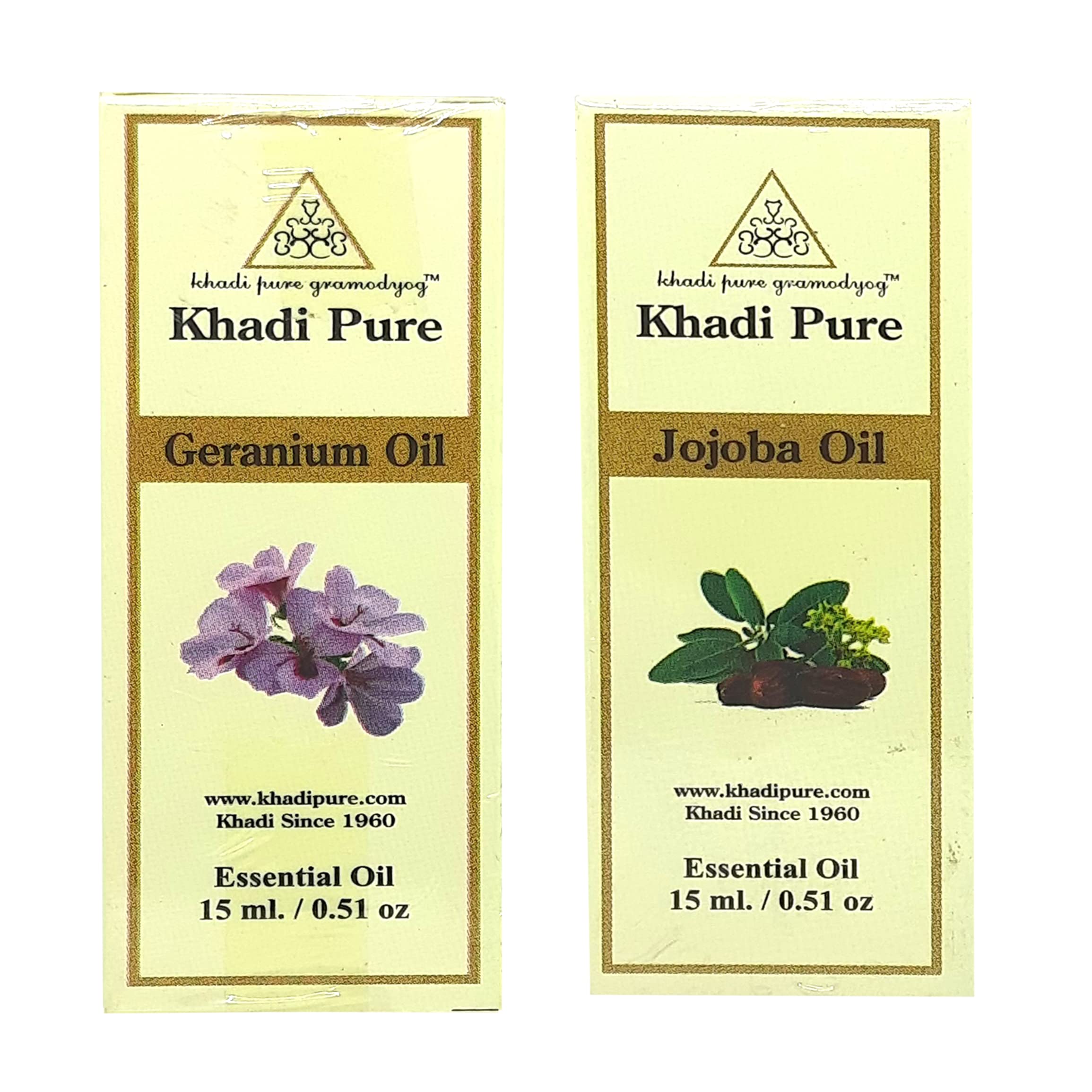 Khadi Pure Geranium & Jojoba Essential Oil, 15 Ml (Pack Of 2)-image-37