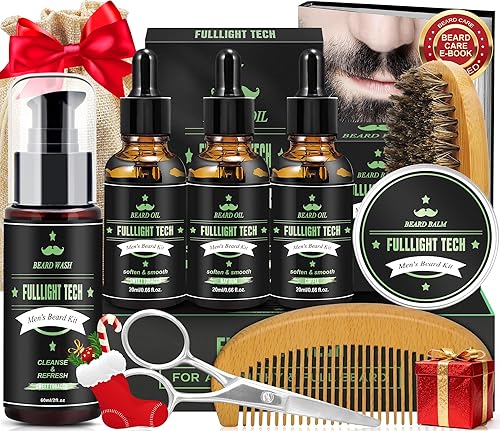 Dad Birthday Gifts,Beard Grooming Kit Includes 3 Scented Beard Oil,Sweet