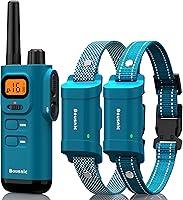 Bousnic Dog Shock Collar with Remote - 4000ft Range, Waterproof 2-Dog Trainer for Small Medium Large Dogs, Rechargeable Beep Vibration Shock Modes