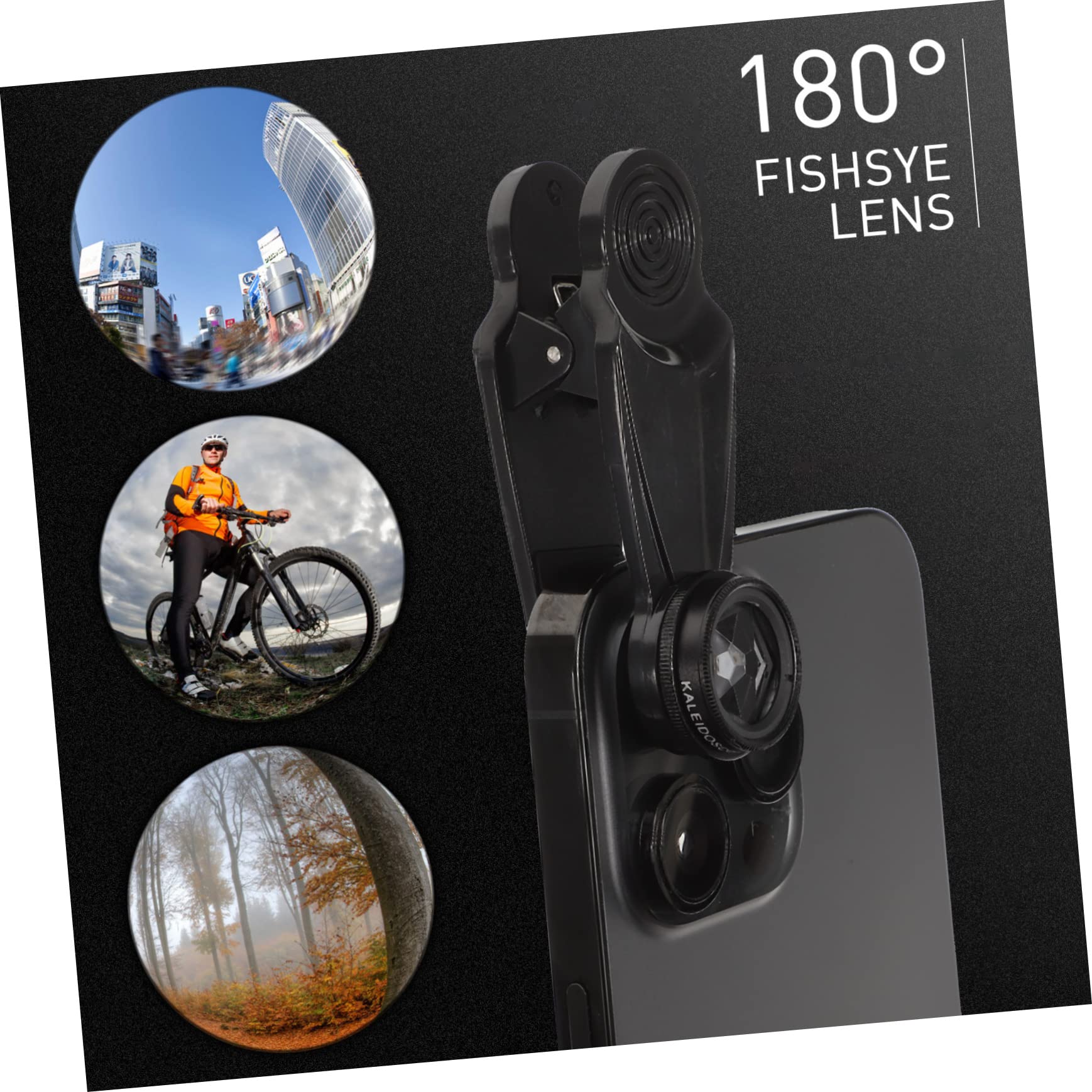 Artibetter Kit Obiettivo Per Telefono Cellulare Zoom Grandangolo Macro Fisheye Obiettivo Fotografico Professionale in Materiale Di Nero