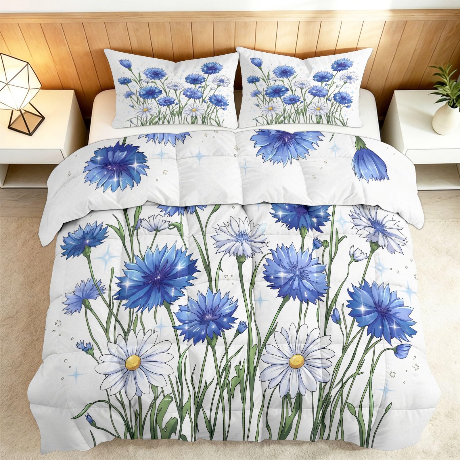 Edredón nórdico de flores para un dormitorio acogedor y confortable todo el año