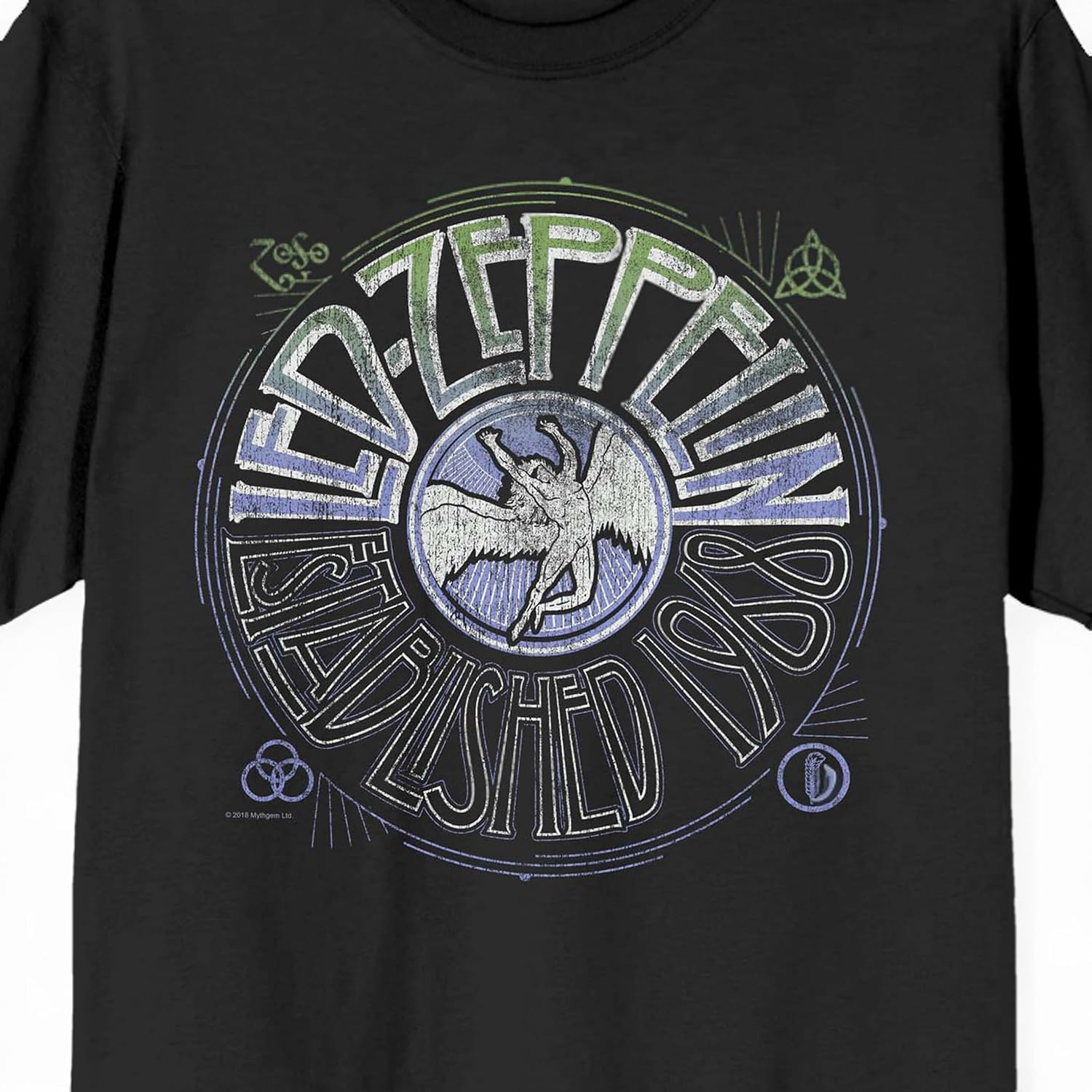 Led Zeppelin Established 1968 Men's Crew Neck Short Sleeve T-Shirt
