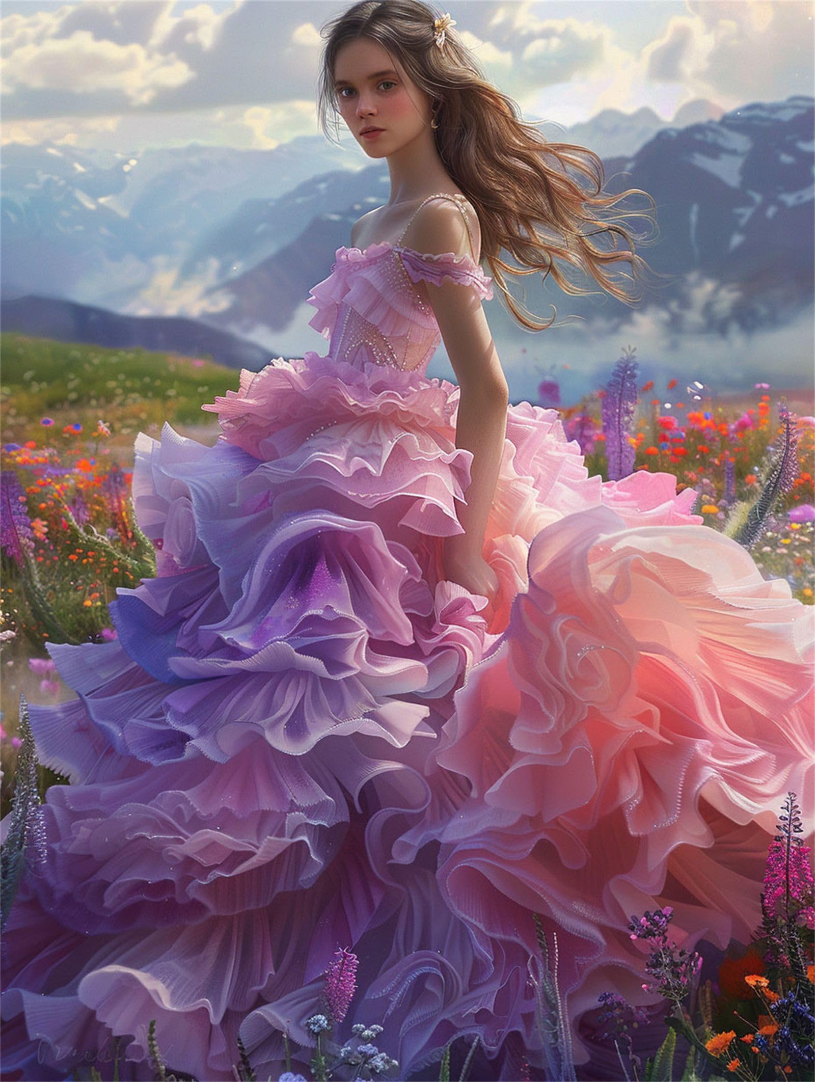 Dipingere con i Numeri per Adulti Ragazza,Dipingi Con i Numeri Bambini Hobby per Donne 6 7 8 9 anni,Paesaggio Painting by Numbers Kit Arte per Decorazione Della Casa con telaio 80x120 cm-DK262