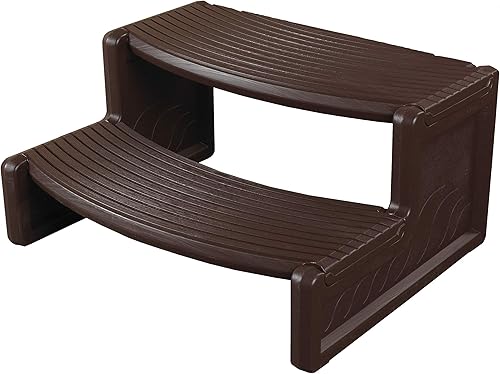 Essential - Bañera de hidromasaje de resina plástica resistente, bañera de hidromasaje inflable, escalón de mano de expreso, 6 x 32 x 14 pulgadas