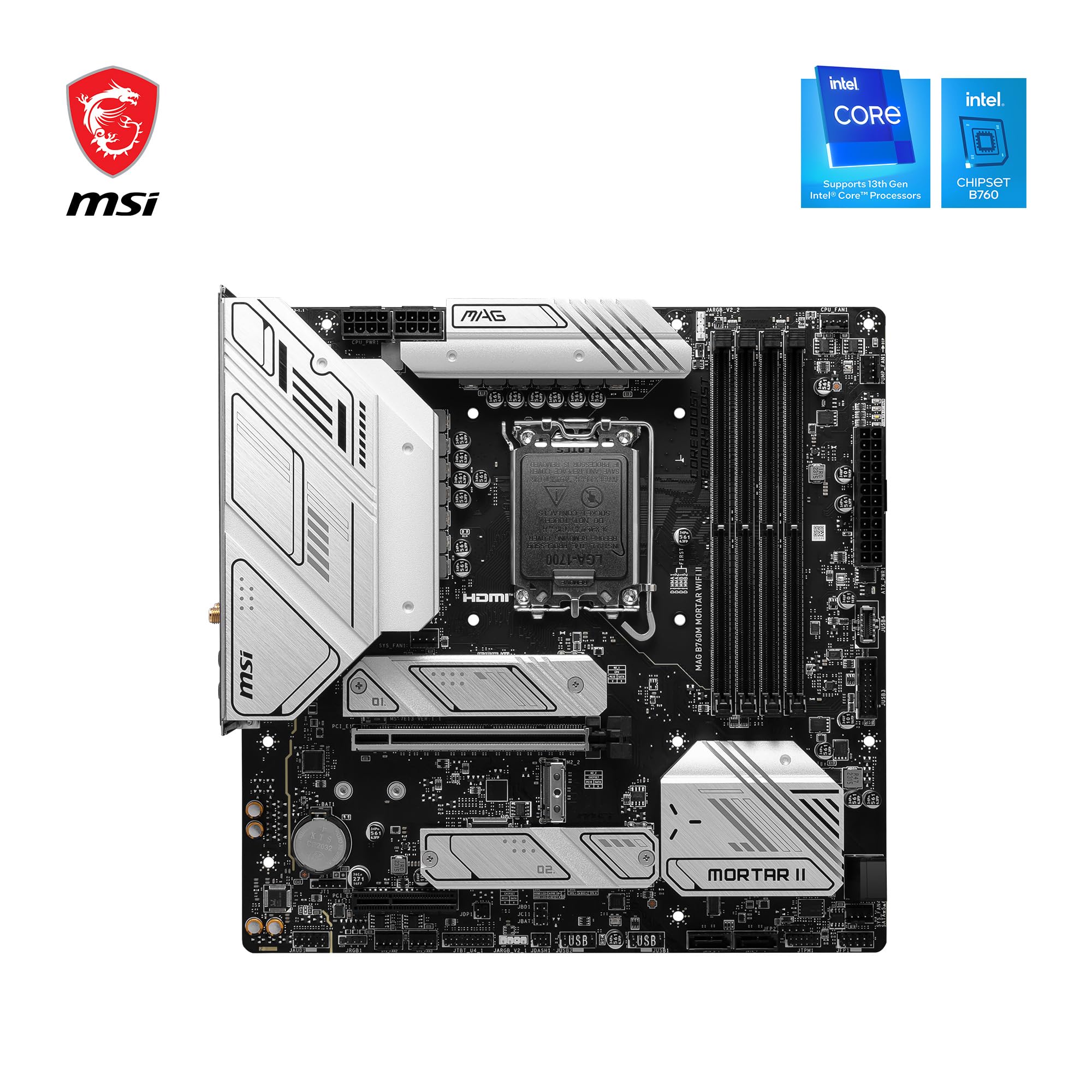 MSI MAG B760M MORTAR WIFI II (1700) (D) : Amazon.pl: Elektronika