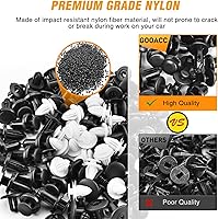 Vista 28 de GOOACC - GRC-47 Clips universales de plástico para guardabarros, 200 clips de remache con 6 tamaños de clips de retención de carrocería