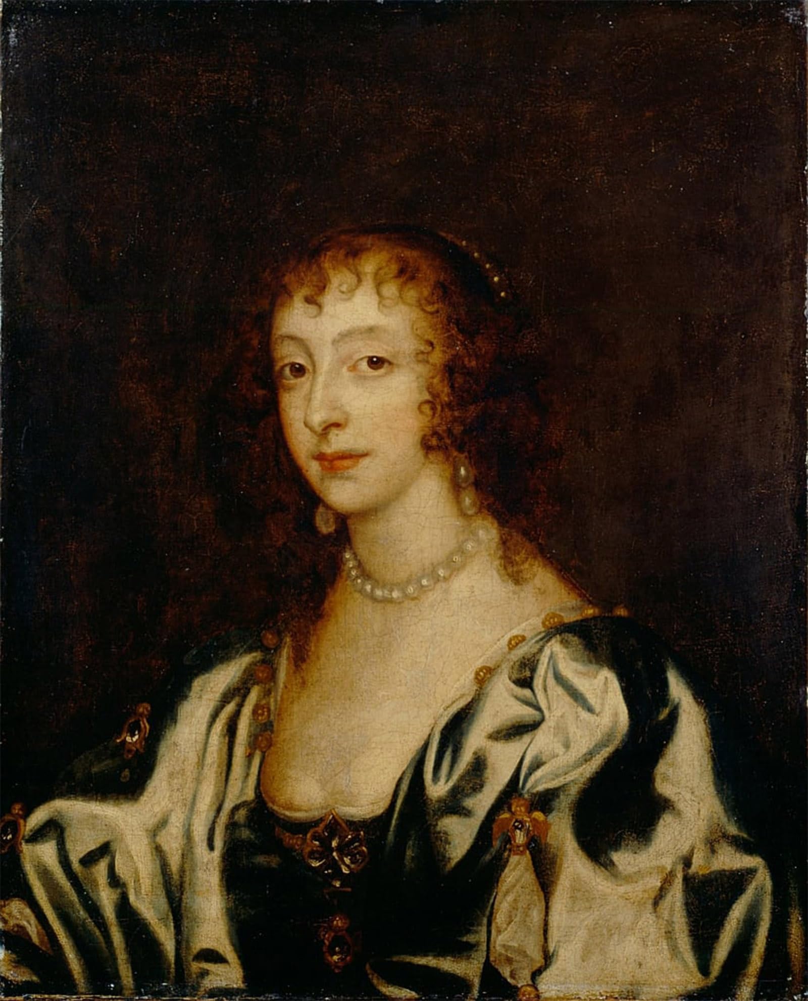 ARTXLXXBN Famous Painting Canvas Artwork Graffiti Print Portrait of Queen Henrietta Maria of France by Van Dyck Portrait Canvas Image for Home Decor 60x90cm