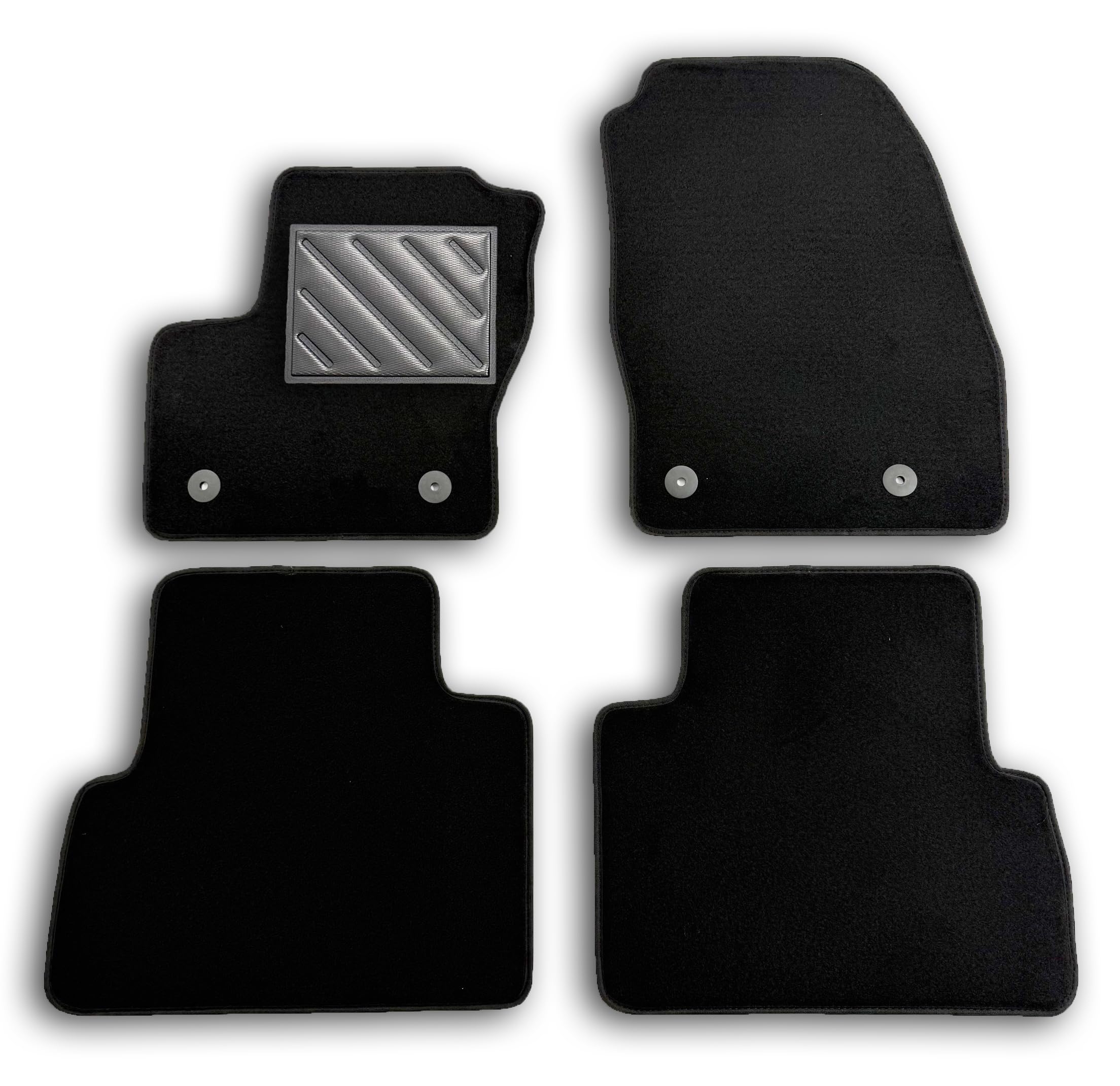 Tappetini per Ford C-MAX II 2013-2015 Restyling/C-MAX III dal 2015- / Grand C-MAX dal 2015- Antiscivolo, battitacco in gomma rinforzato