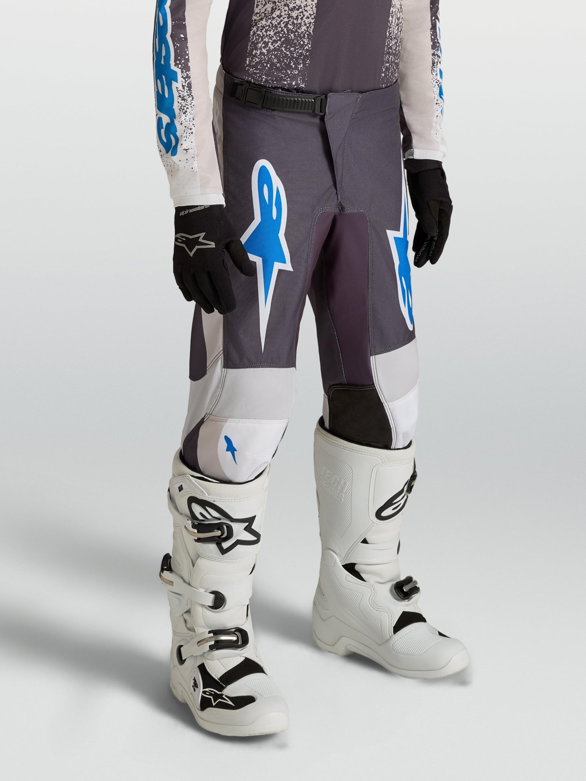 Alpinestars Fluid Drag Młodzieżowe spodnie motocrossowe, /szary/niebieski, 22