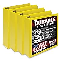 Vista 39 de Samsill Carpeta duradera de 3 anillos de 1 pulgada, fabricada en Estados Unidos, carpeta de anillos en D, cubierta transparente personalizable