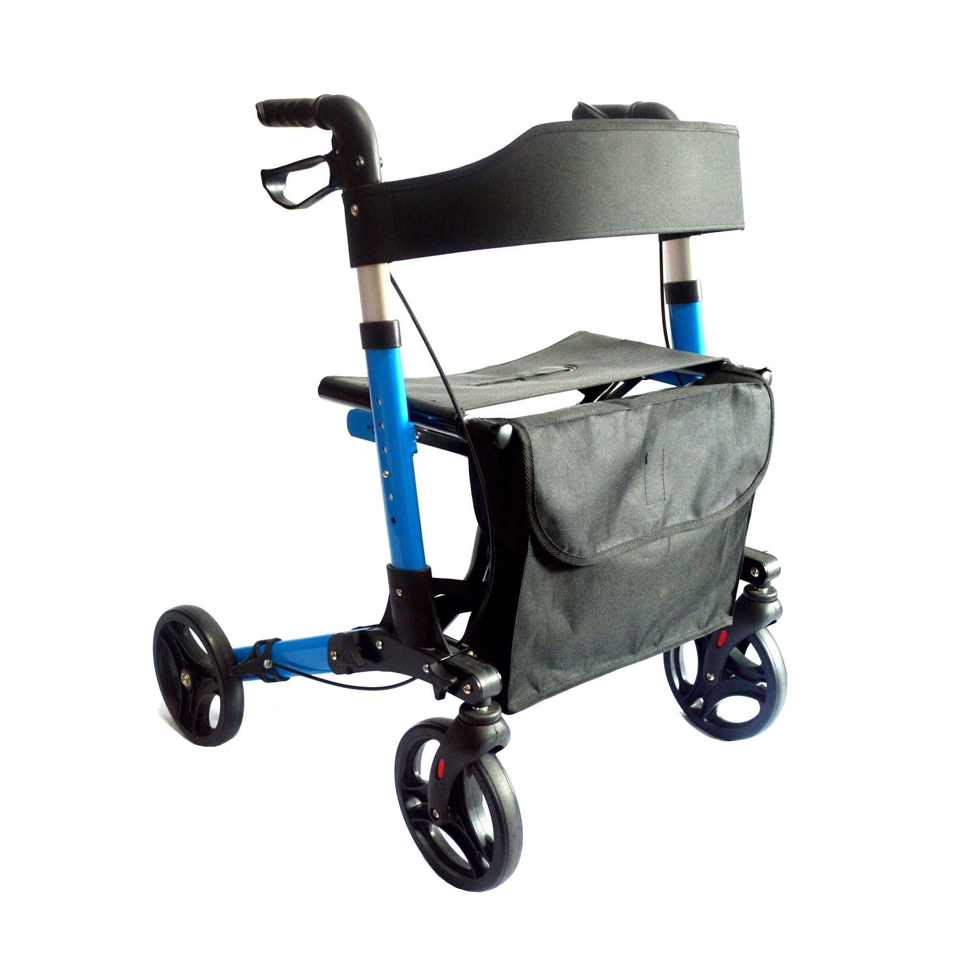 Elite Care X Cruise - Andador plegable ligero y compacto con asiento - Azul