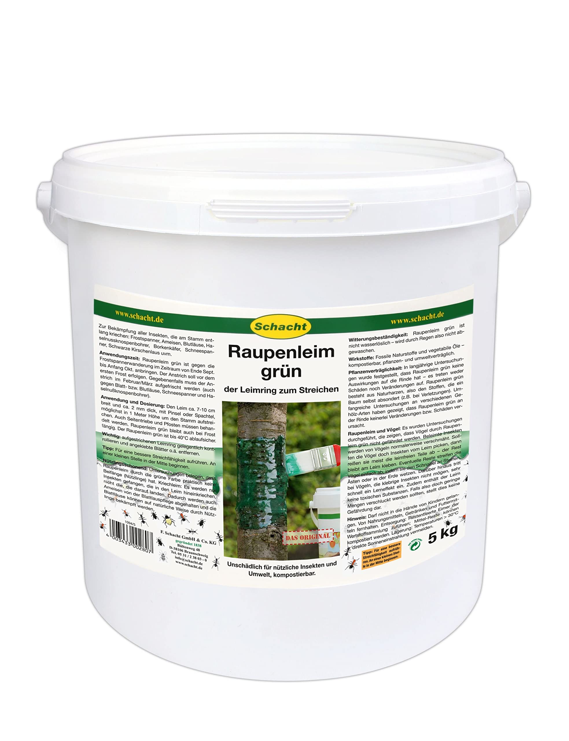 Schacht Raupenleim grün 5 kg Eimer
