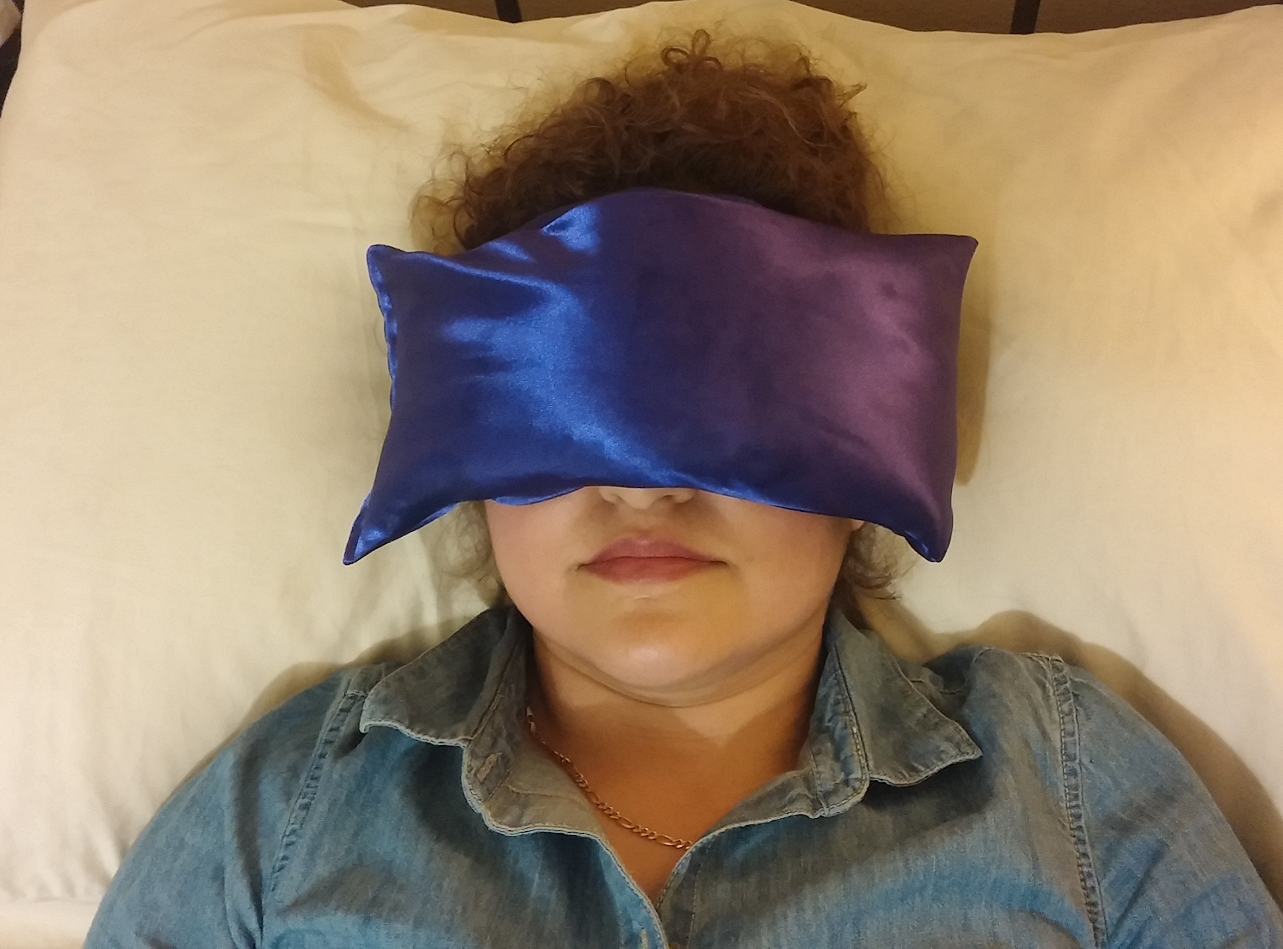 L+ Aromatherapy Eye Pillow - Herbal & Lavender Scented with 12 Herbs - Microwaveable & Cold Use - Made in The USA