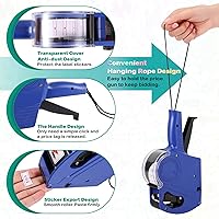 Vista 3 de Pistola de etiquetas de precio MX5500, 2 paquetes de pistolas de precios con 10,000 calcomanías de etiquetas y 6 rodillos de tinta adicionales, kit