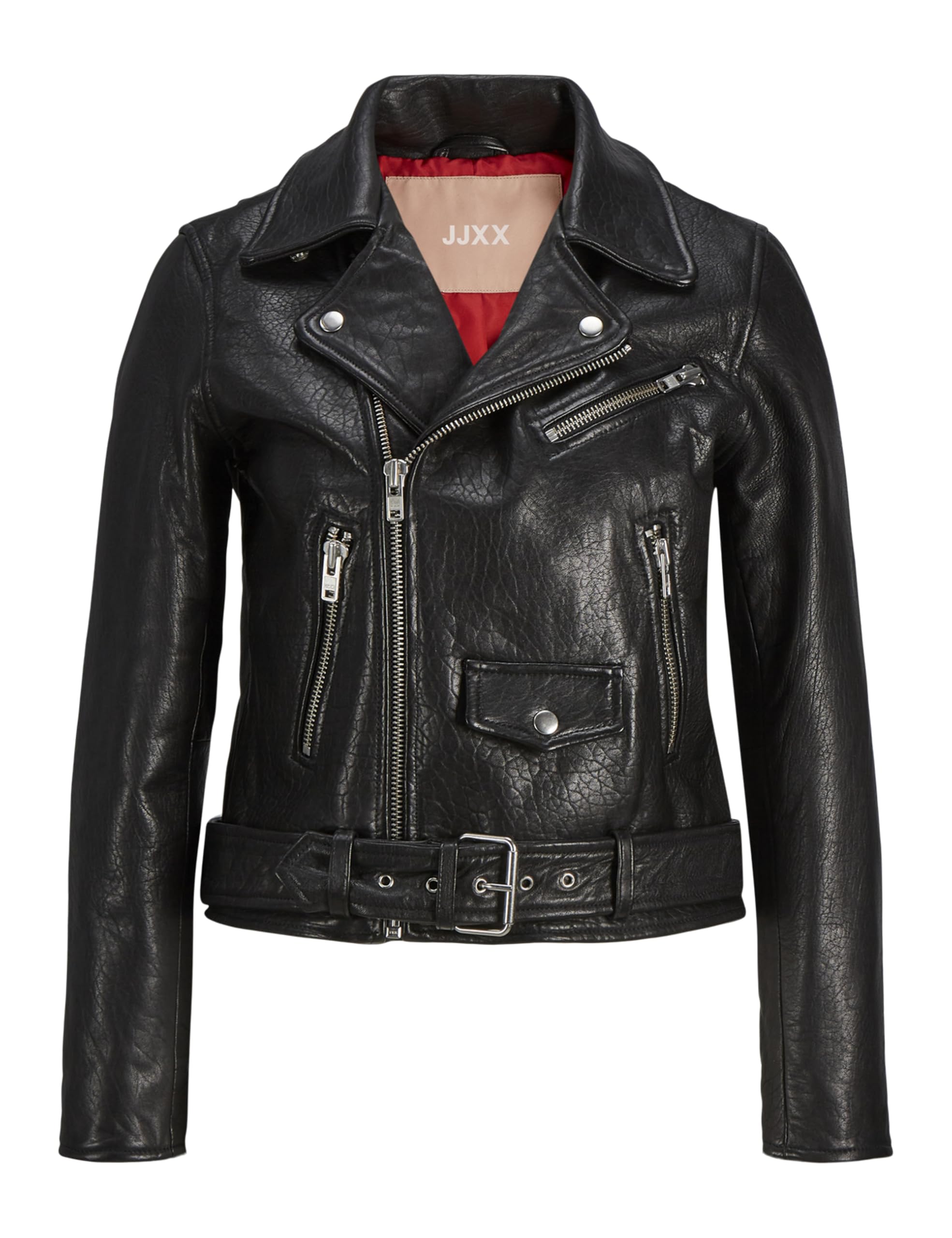 Jjxx S Jxholly Leather Biker Jkt Noos, Giacchetta Di Pelle Donna, Nero, L-image