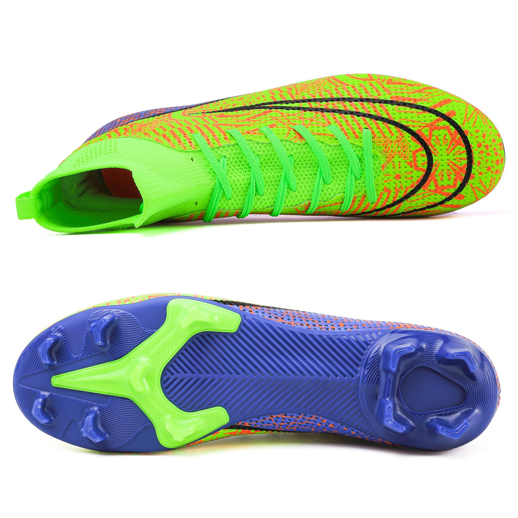 DimaiGlobal Scarpe da Calcio Uomo Sportivo attività Scarpe da Futsal Professionali competizioni Scarpe da Allenamento Teenager Indoor Scarpe da Calcetto Prato Artificiale