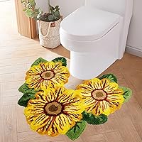 Vista 44 de USTIDE Alfombra esponjosa de rosa para piso, alfombra suave y peluda, alfombra hecha a mano, alfombras modernas, alfombras lavables para sala