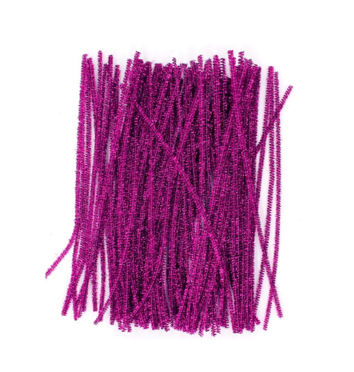 Sparkle Pipe Cleaners 25 Pcs, Chenille Stems for DIY Crafts Decorations Creative School Projects (6 mm x 12 Inch)