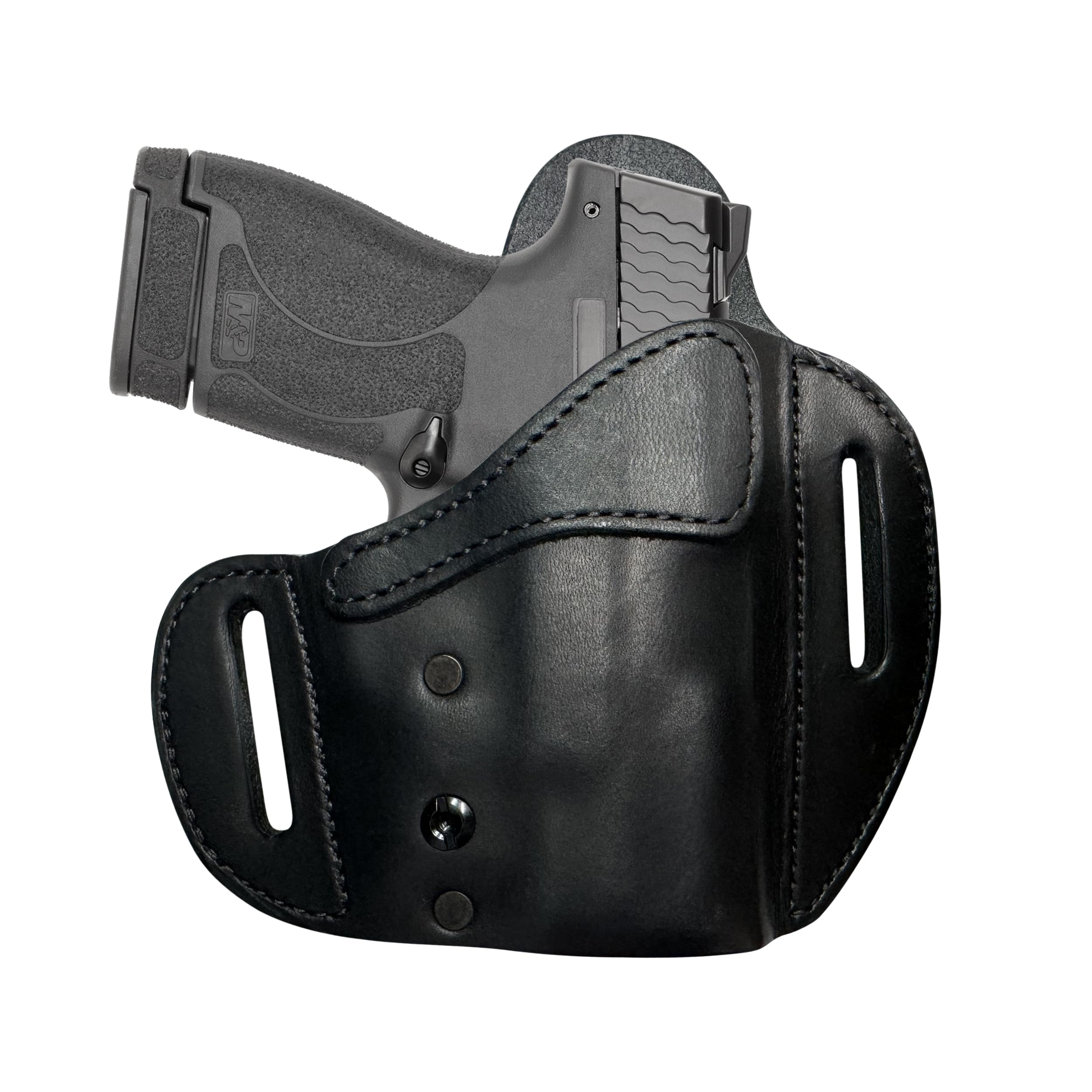Urban Carry LockLeather OWB Holster for Smith and Wesson M&P Shield (Shield/Shield M2.0/Plus) - Secure & Comfort Hybrid Leather/Polymer Design for 3.1 to 3.3