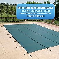 Vista 6 de Cubierta de seguridad rectangular para albercas, para proteger contra la suciedad, Verde