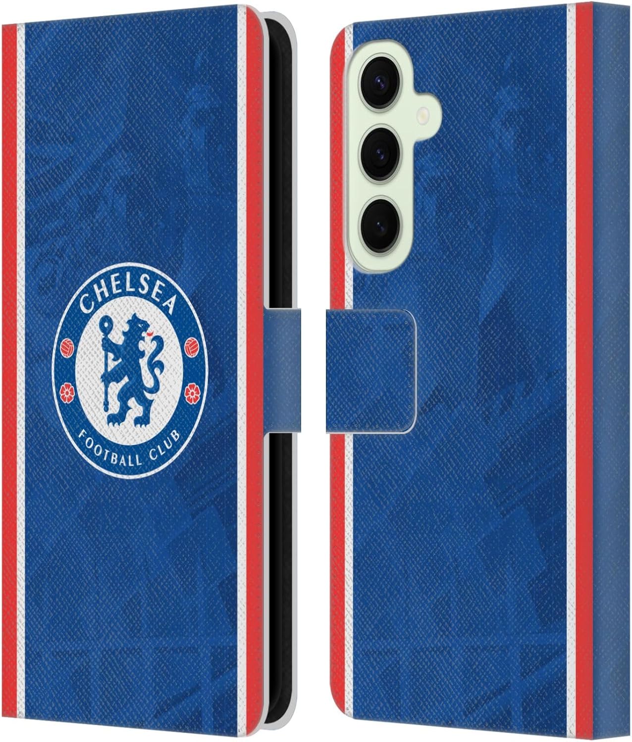 Head Case Designs Officially Licensed Chelsea Football Club Home 2025/26 Kit Leather Flip Case Compatible with Samsung Galaxy S25+