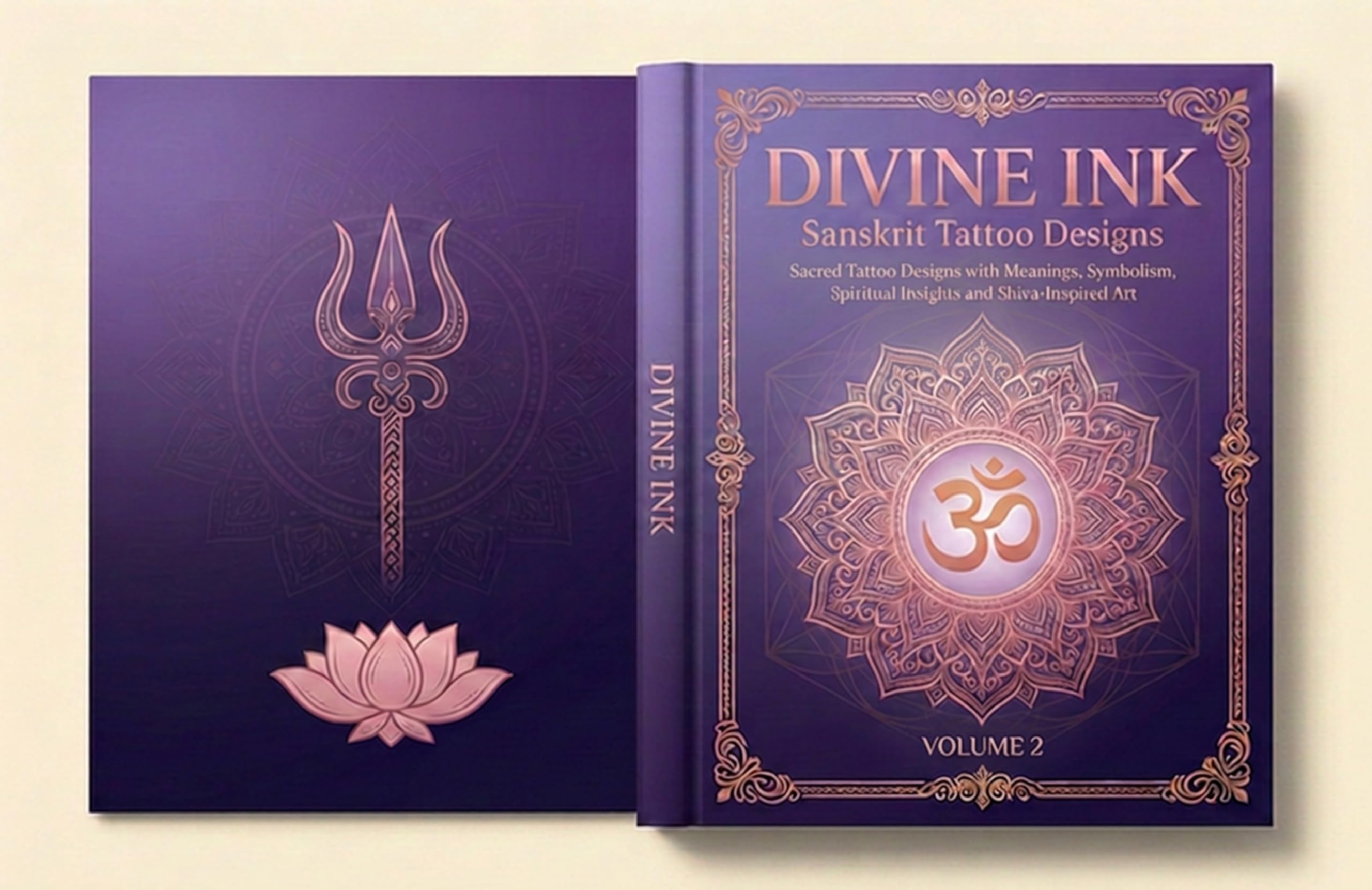 Tatouage Sanskrit spirituel et livre d'art de Shiva avec signification des symboles
