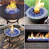 Vista 3 de Onlyfire Vidrio ignífugo de 10 libras para fogata de propano y chimenea de gas, rocas de vidrio reflectantes de 1/2 pulgada para mesa de hoguera
