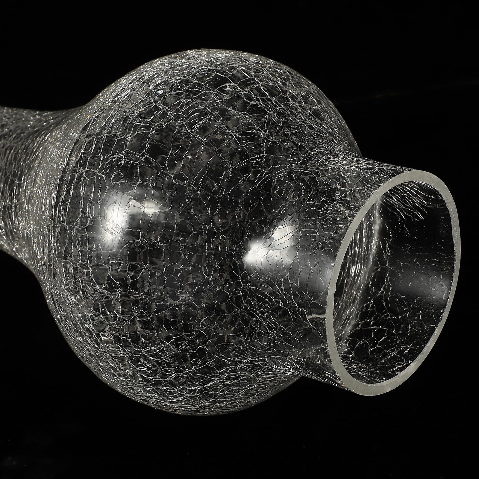 GANAZONO Lámpara de aceite para chimenea de queroseno, pantalla de cristal de repuesto para lámpara de aceite vintage, cubierta de lámpara resistente al viento (transparente)