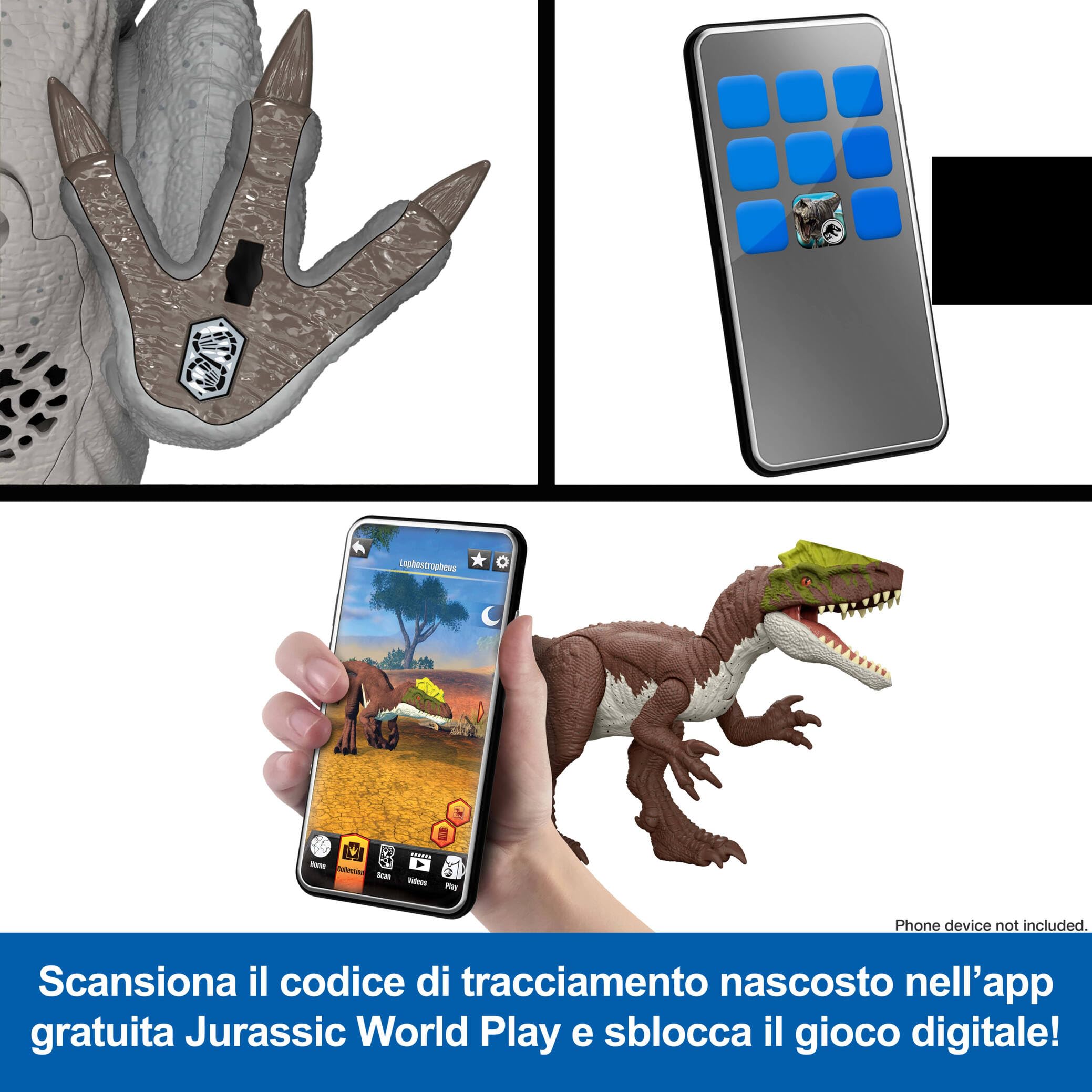 Mattel Jurassic World Muscle Madness Tirannosauro Rex Action Figure | T-Rex con muscoli espandibili e spine estendibili lungo la coda, morde e ruggisce, JKG92