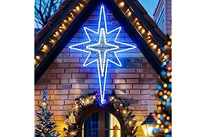 43 Inch Blue & White Outdoor Waterproof Christmas Star Light