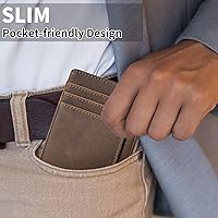 Vista 13 de Cartera Chelmon Slim RFID - Cartera de bolsillo frontal minimalista para tarjetas de crédito delgadas Negro carbón