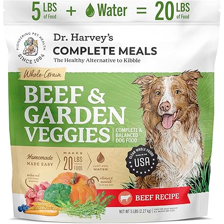 Dr. Harvey's Beef & Garden Veggies Dog Food: Delectable Whole-Grain Delights for Your Canine Companion
