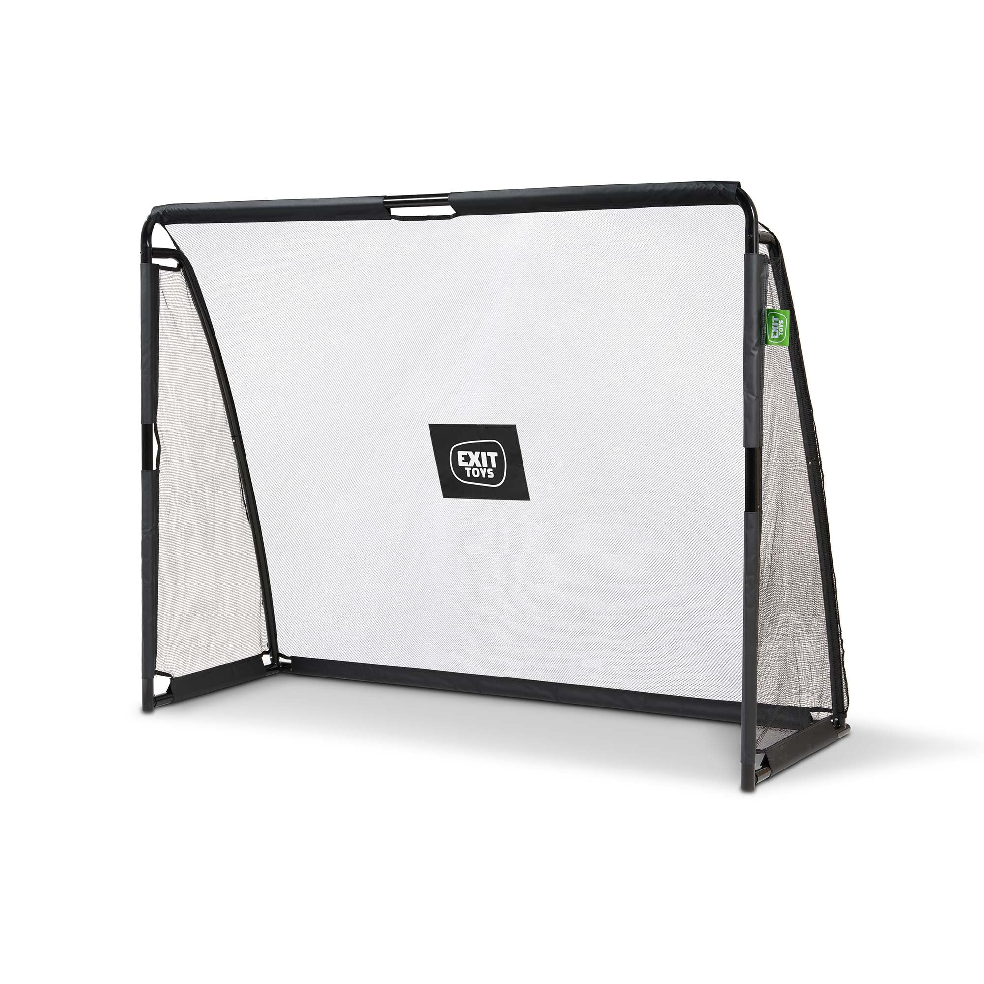 EXIT Toys Cage de Foot 220 x 170 cm avec Écran d'Entraînement – But de Foot Extérieur pour Le Jardin – Cadre en Acier Galvanisé – Coppa – Noir