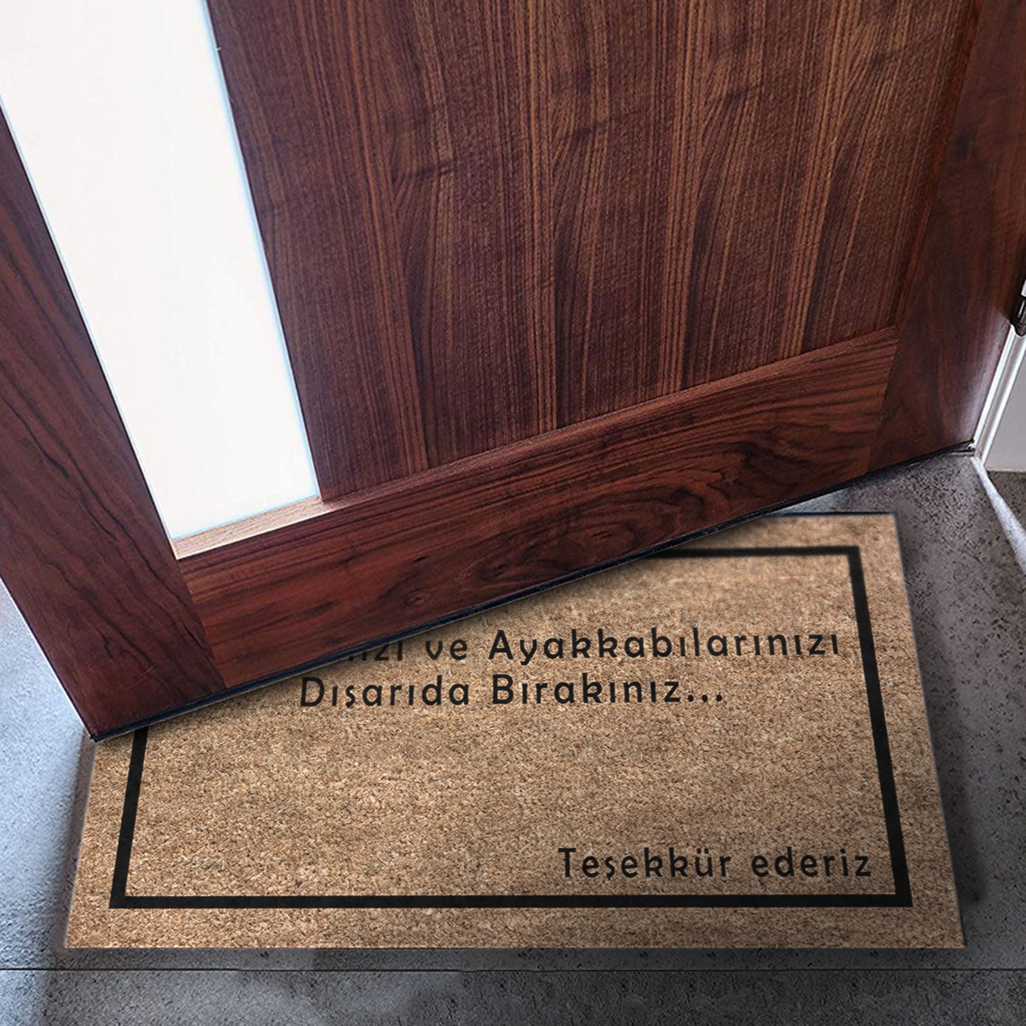 Monnhein Kapı Önü Paspası - Modern ve Şık Kapı Paspası | Ev, Ofis ve Dış Mekân Kullanımı İçin (Kapıda Ego Kontrolü) 45x65
