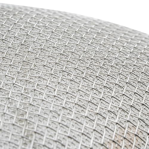 Miniatura 2 de Winco Colador, 14.0 in de diámetro, malla doble reforzada, mediano, níquel, bronceado