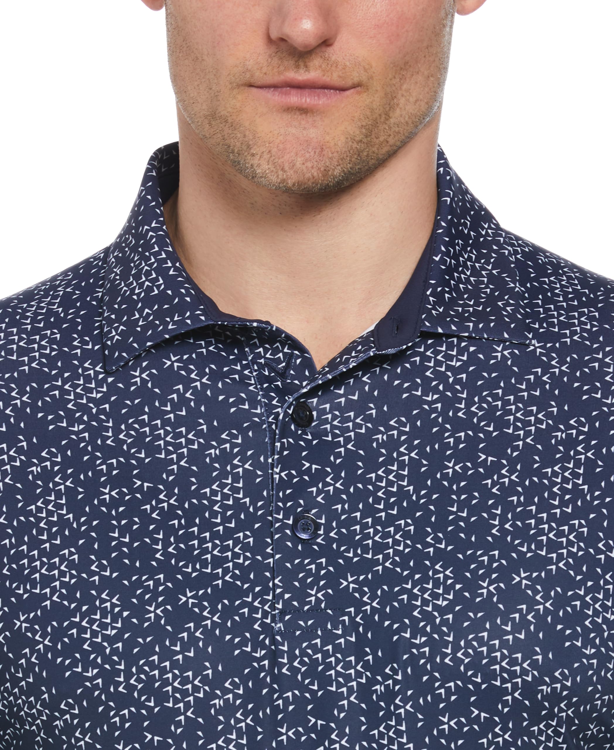 Callaway Chevron Print Short Sleeve Golf Polo Shirt Polo de Golf de Manga Corta con Estampado de cheurón Hombre (Pack de 1)