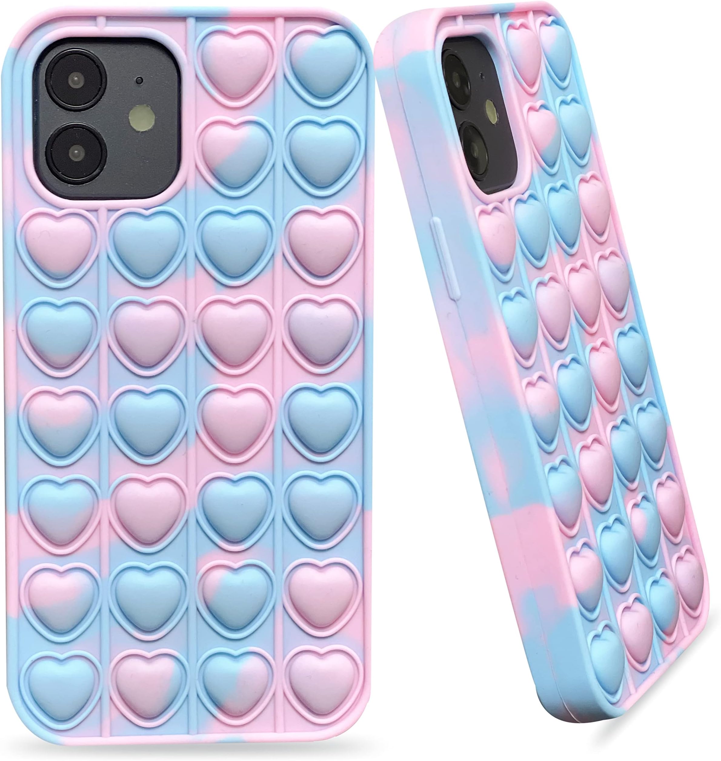 DUAS iPhone 11 Silicone Phone Case, iPhone 11 Push Pop Bubble Poppet Fidget Phone Case Stress Relief Protective Shockproof Anti-anxiety ADHD iPhone 11 Phone Case