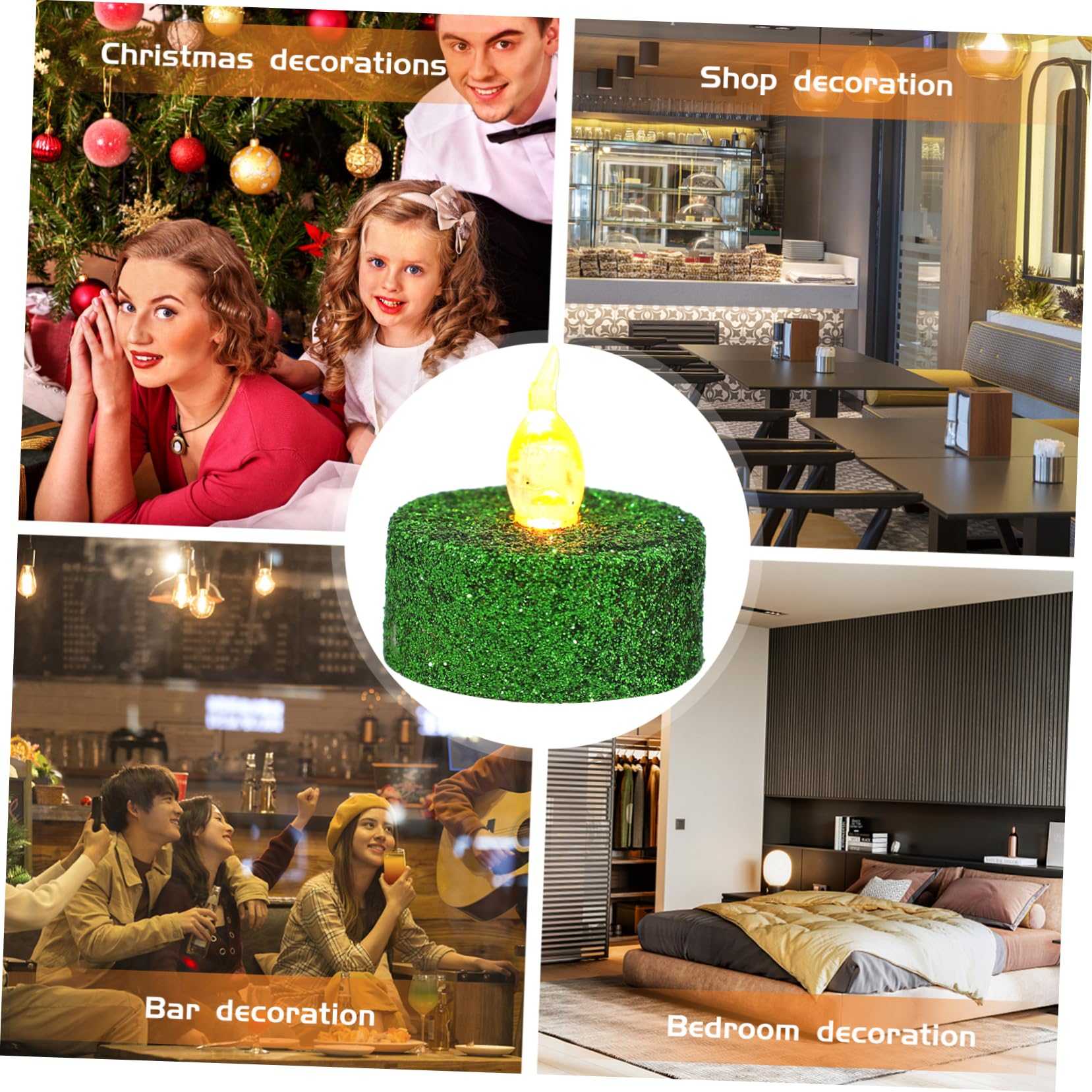 VICASKY 48 Pezzi Candele LED Flameless Decorative con Lampade Tealight Elettroniche per Decorazioni Casa Matrimonio e Feste Effetto Fiamma Realistico Design e Pratico