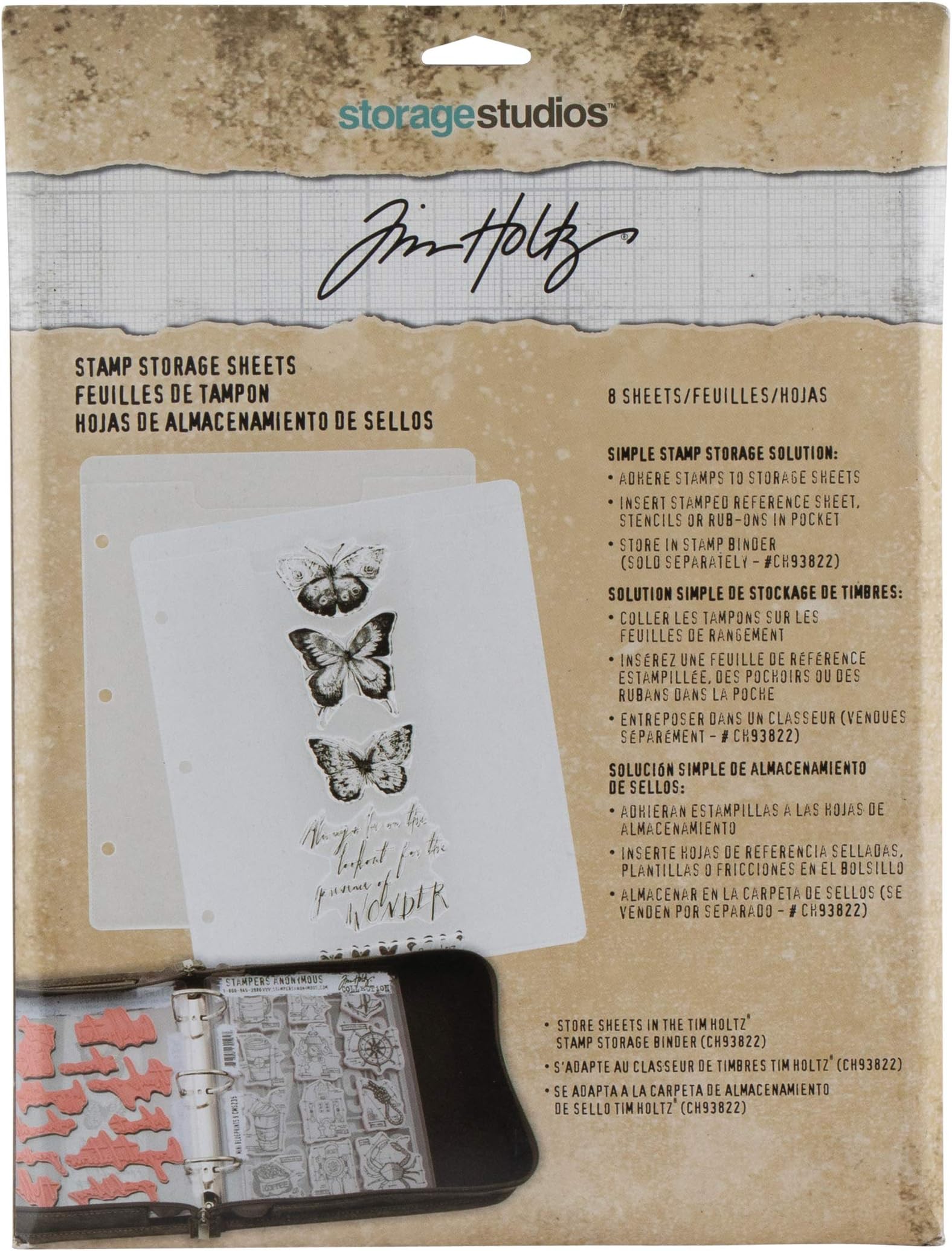 Advantus CH93823 Stamp Refill Sheets, Transparent, Pack of 8, 25.3 x 18.9 x 0.8 cm
