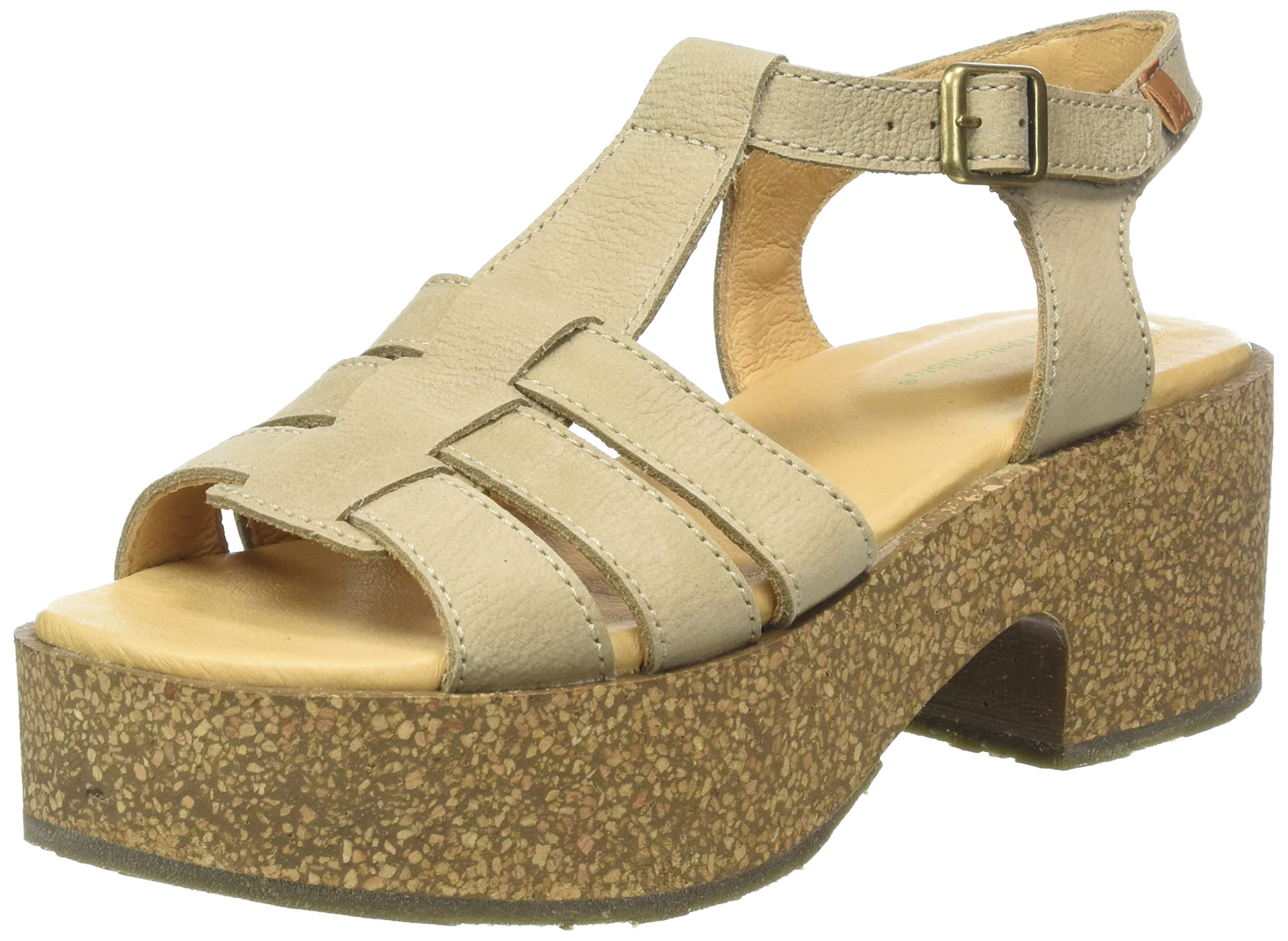 El Naturalista ARBEQUINA, Women's Heel Sandal, Stone, 38 EU, stone, 5 UK
