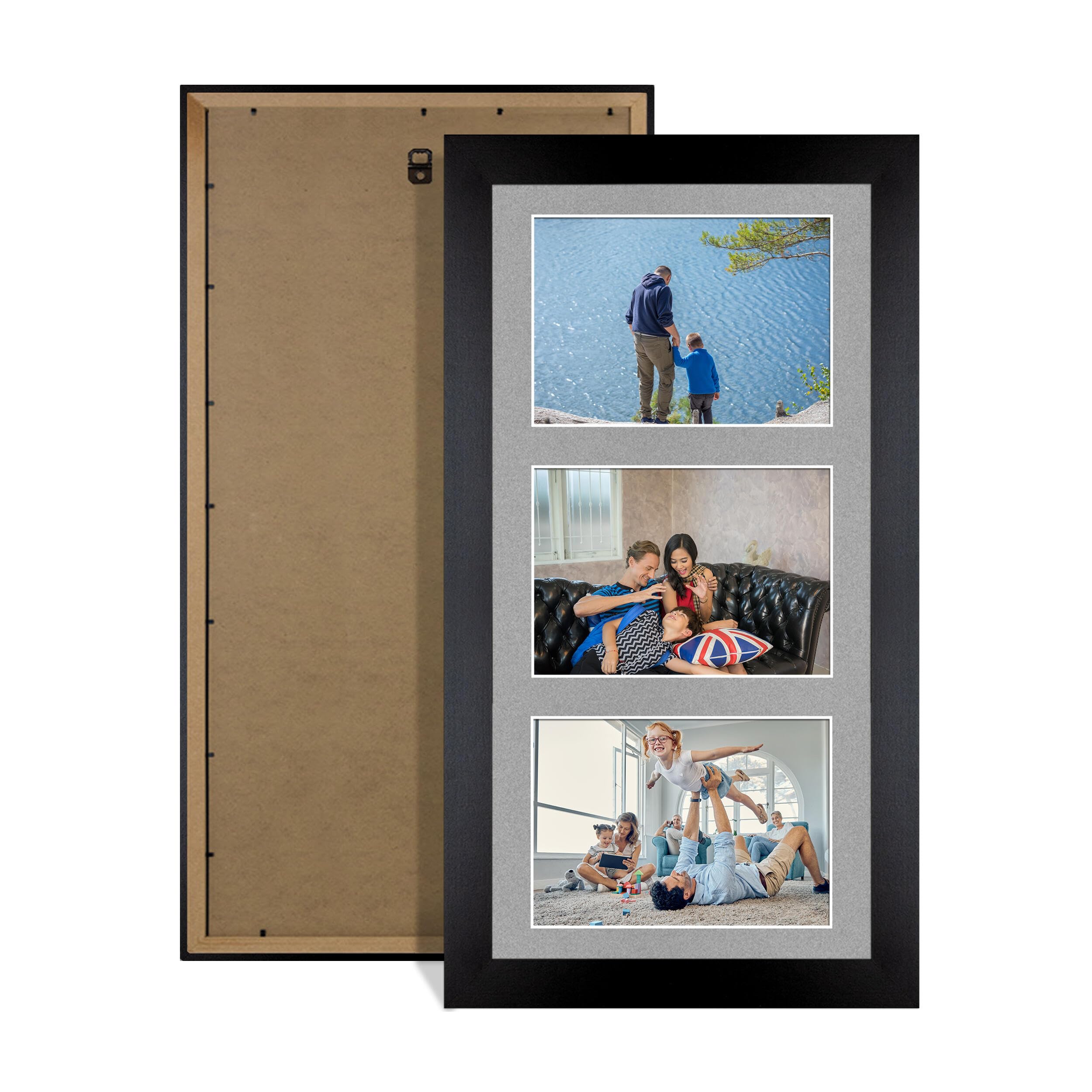 Alison Kingsgate Matte Black 40x20cm Photo frame for multiple pictures