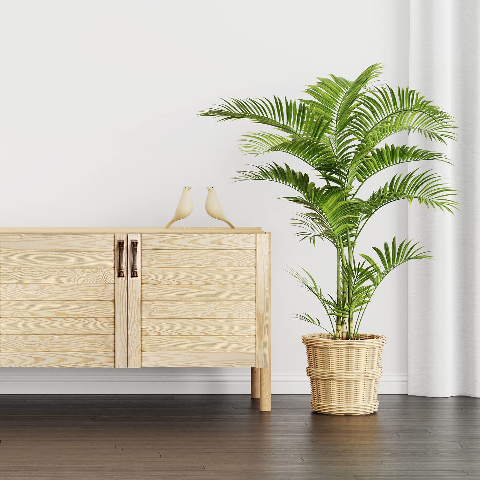 DecoMeister Puerta de Lamas con Tablones de Estructura Cerrada de Madera Maciza de Pino Sin Tratar Para Armarios Estanterías Frente de Mueble de Dimensiones 444x1995 mm Juego de Dos Piezas
