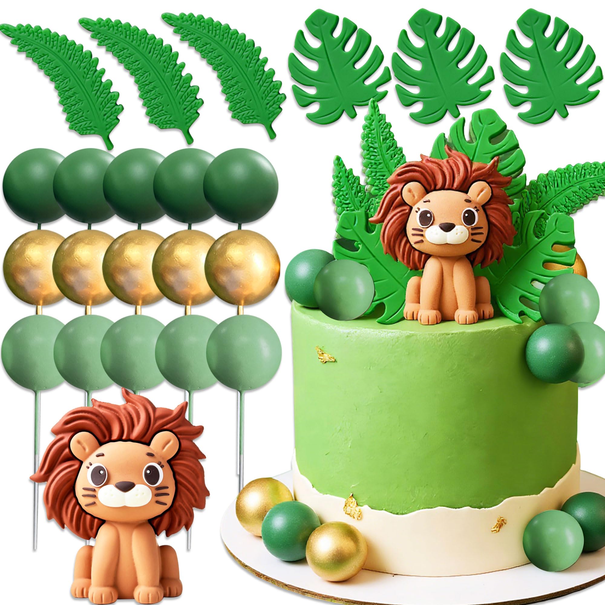 Lion Birthday Decorations Safari Animal Cake Toppers Safari Cake Topper Wild One Cake Topper Jungle Baby Shower Cake Decorations