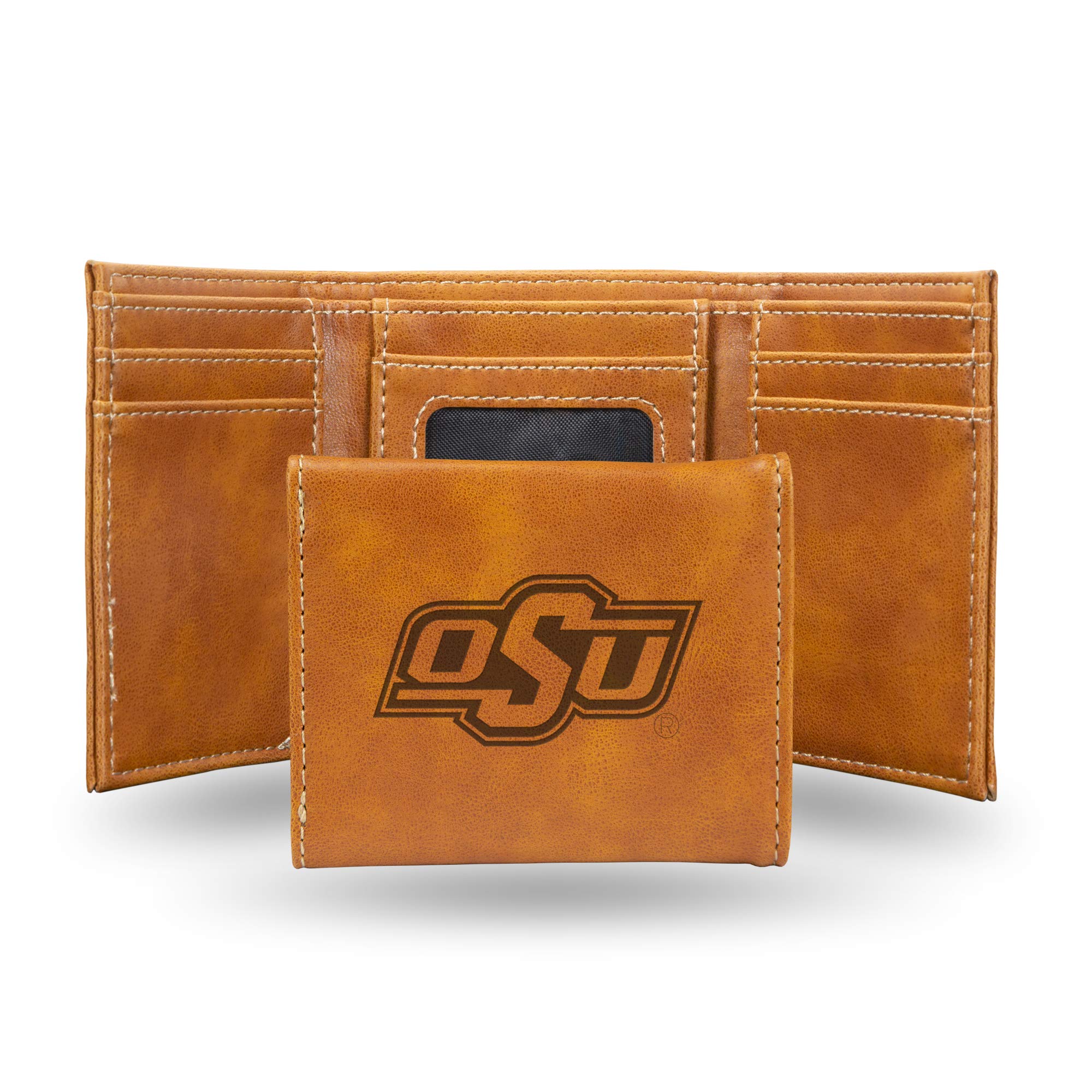 Rico Industries NCAA Laser Engraved Trifold Laser Engraved Tri-Fold Wallet - Men's Accessory