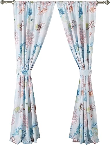 Miniatura 2 de Barefoot Bungalow Sarasota - Par de paneles de cortinas, 84 pulgadas, multicolor