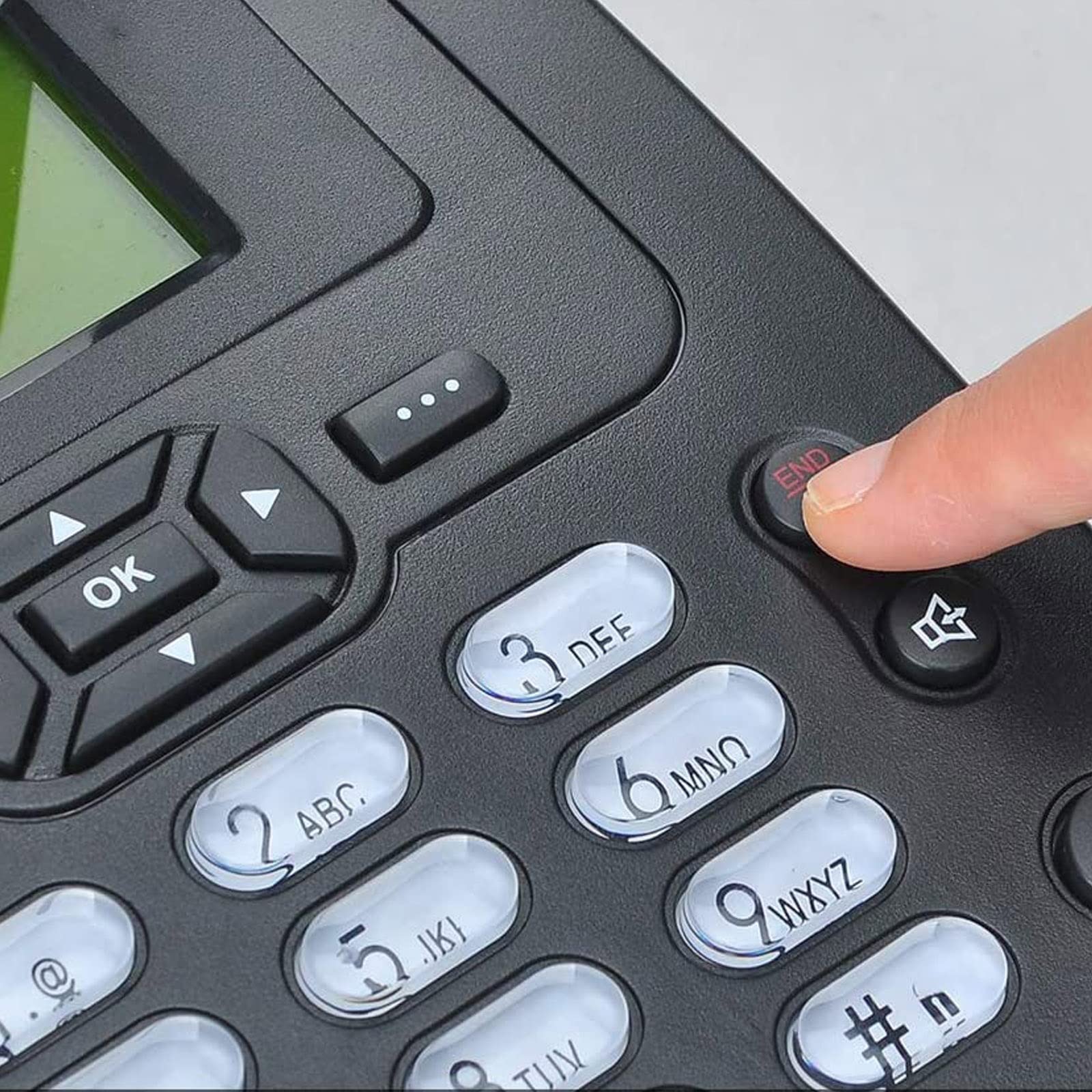 IBOWZ Telefon przewodowy na biurko dwupasmowy telefon komórkowy GSM, telefon biurkowy, bezprzewodowy telefon stacjonarny, telefon stacjonarny, telefon stacjonarny do domowego biura, hotelu, funkcja