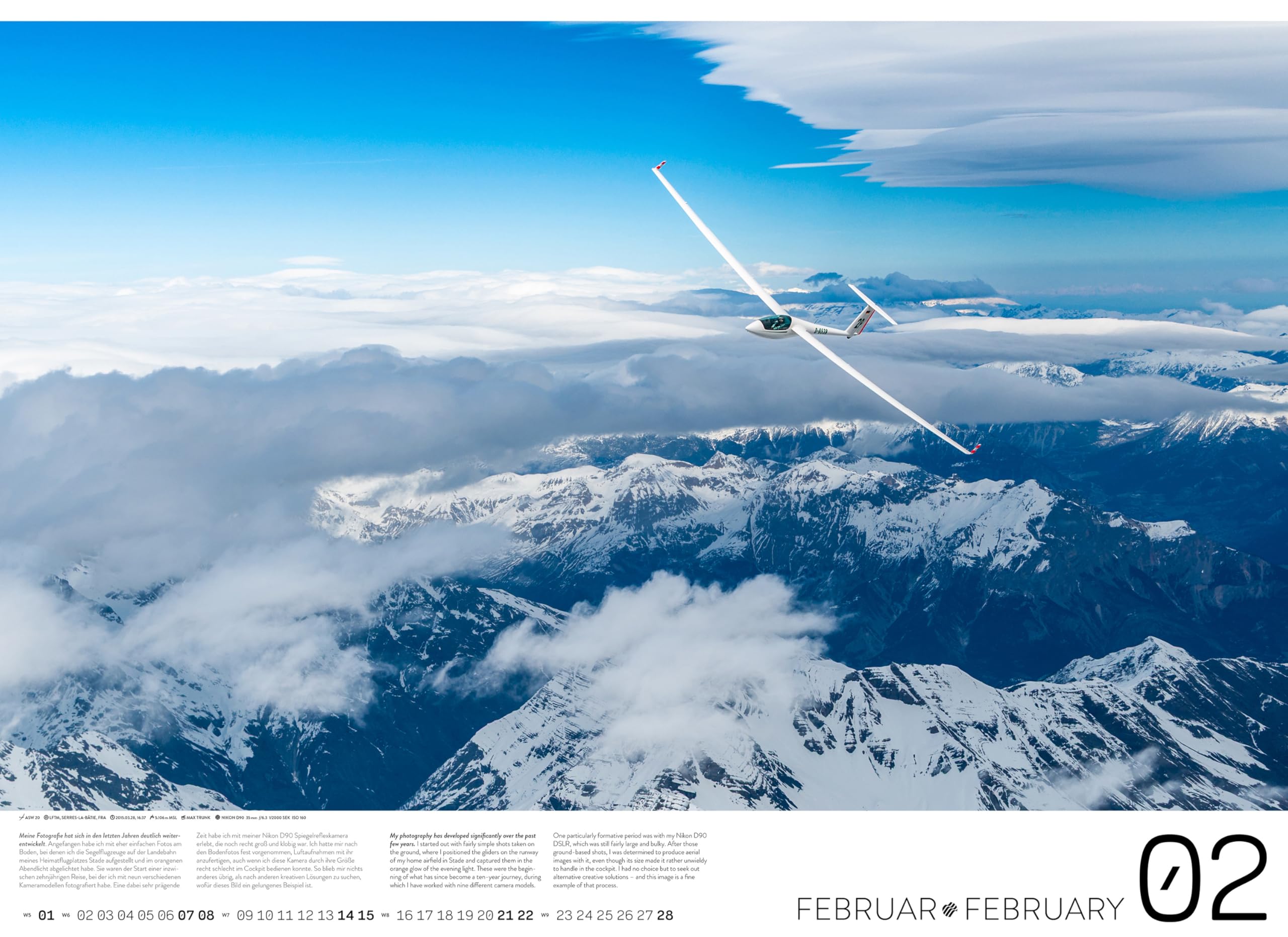 Segelflugkalender: Beauties of the Sky 2026 ― by Tobias Barth: VIENTO CALENDARS
