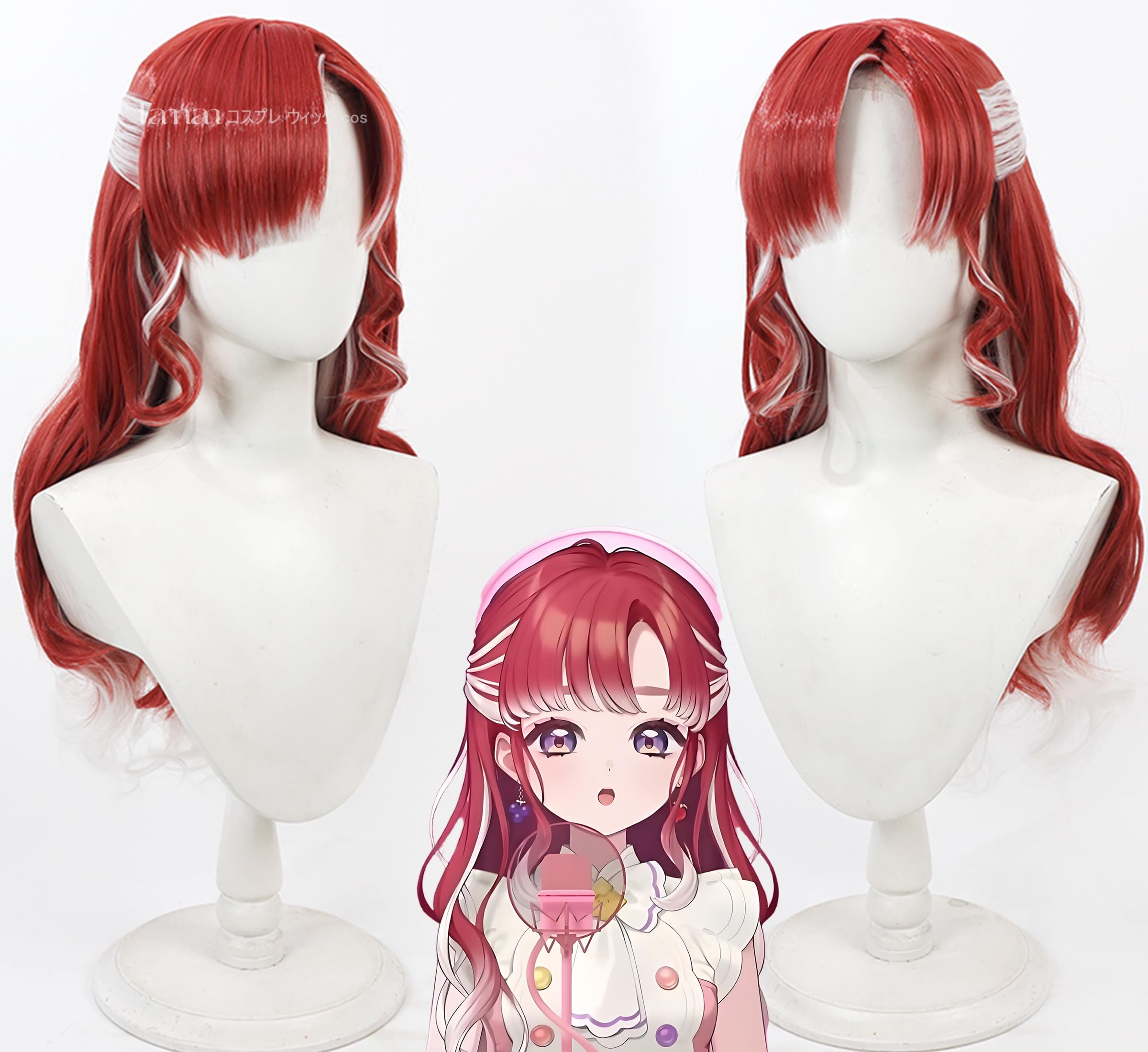 Amazon.co.jp: 早乙女ベリー ウィッグ かつら コスプレウィッグ 髪